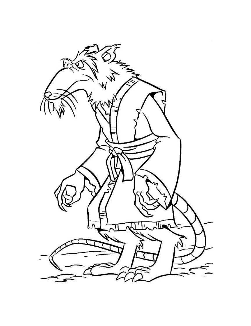 Splinter ninja turtles image to print and color