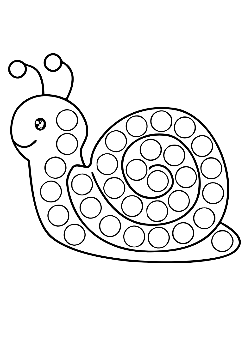 Free printable toddlers snail coloring page for adults and kids