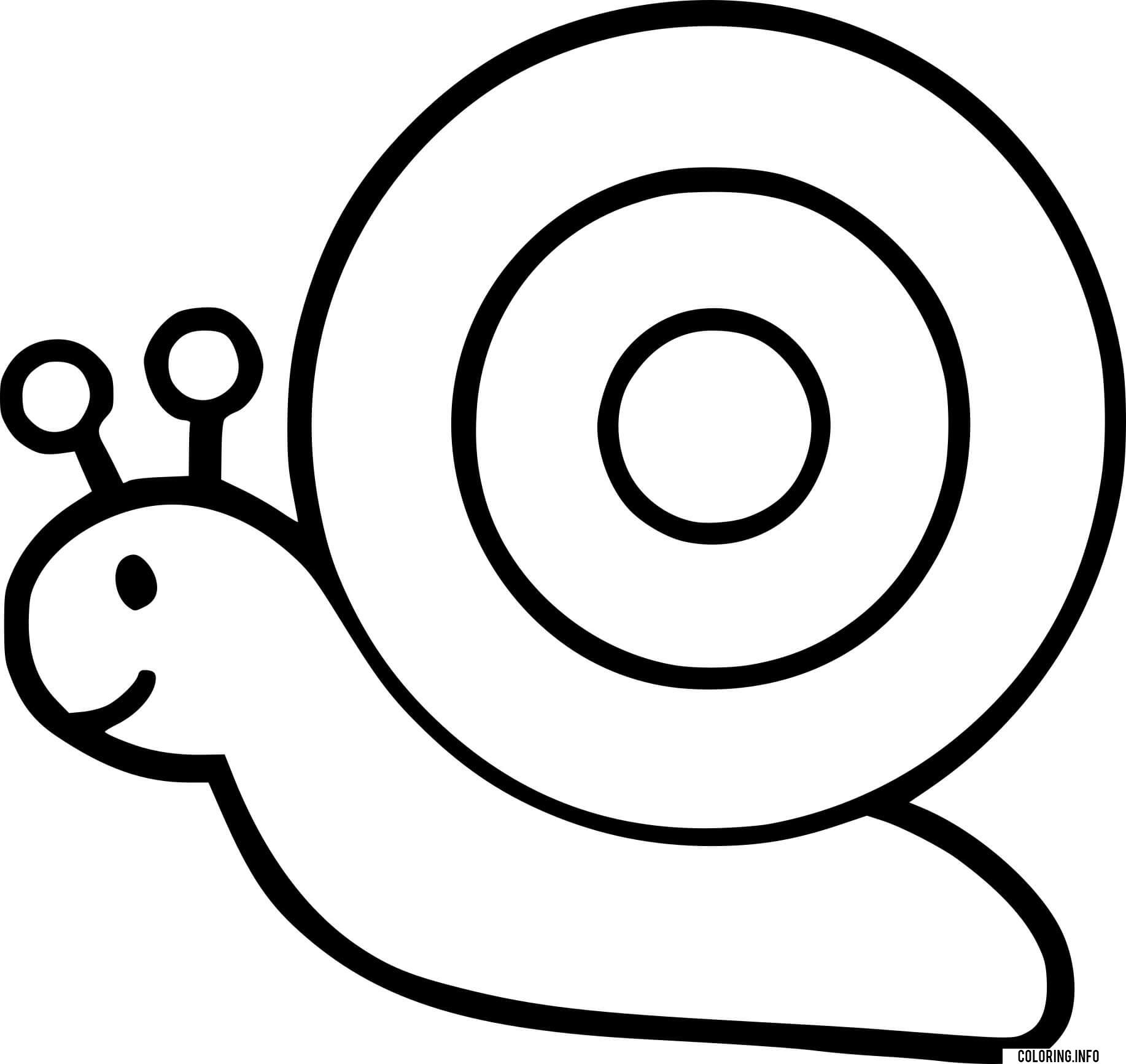 Snail easy coloring page printable