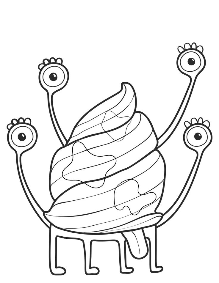 Monster coloring pages monster pdf monster printables