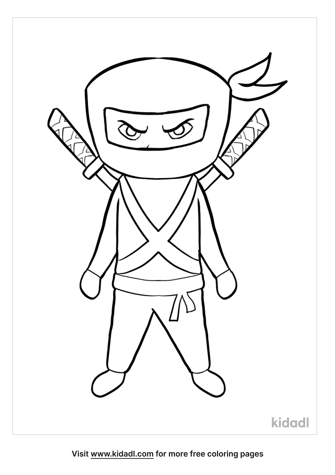 Free ninja coloring page coloring page printables
