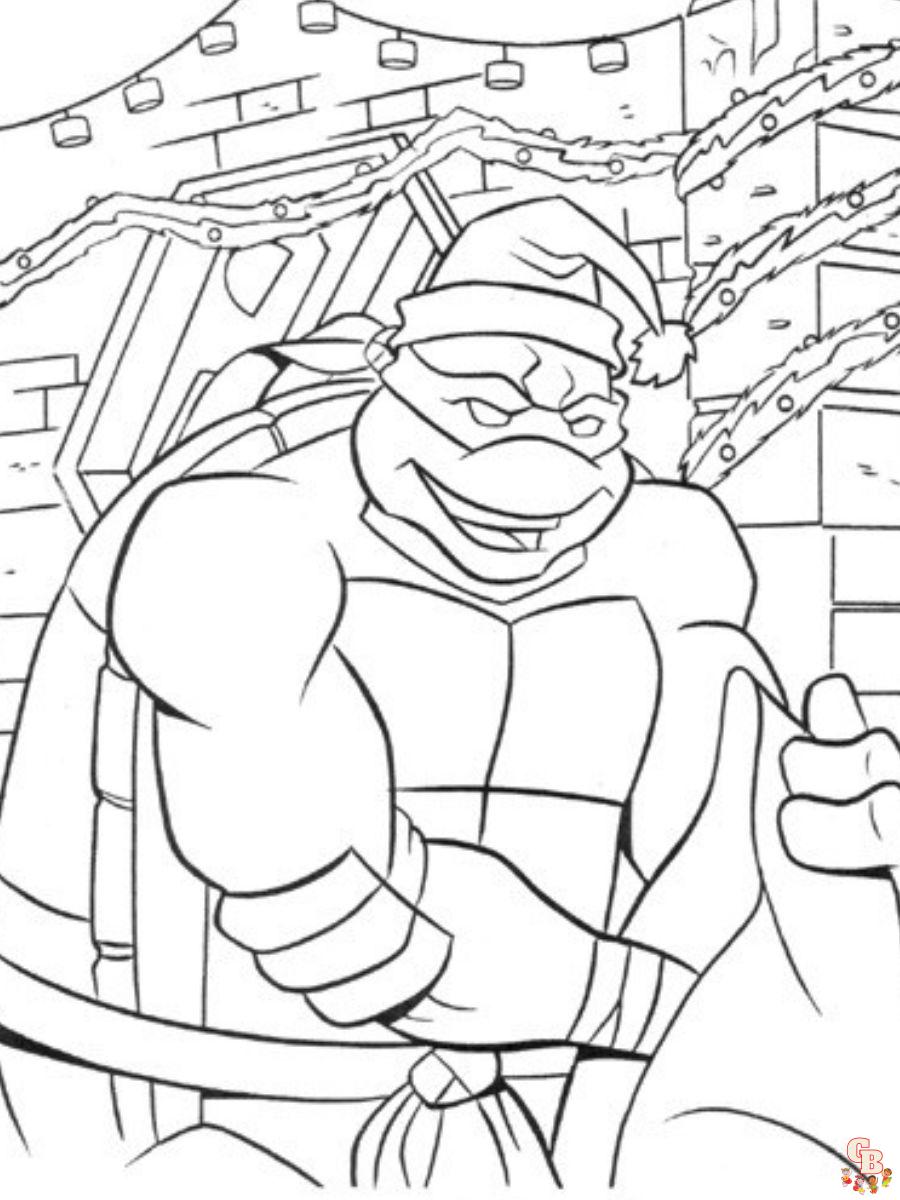 These ninja turtles coloring pages for kids
