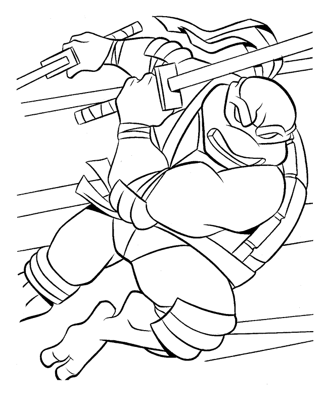Ninja turtles coloring pages for kids