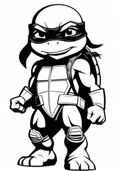 Turtle ninja coloring pages ninja turtle coloring sheet vol tpt