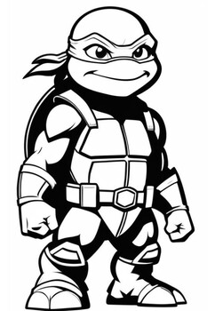 Turtle ninja coloring pages ninja turtle coloring sheet vol tpt