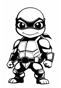 Turtle ninja coloring pages ninja turtle coloring sheet vol tpt