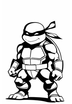 Turtle ninja coloring pages ninja turtle coloring sheet vol tpt