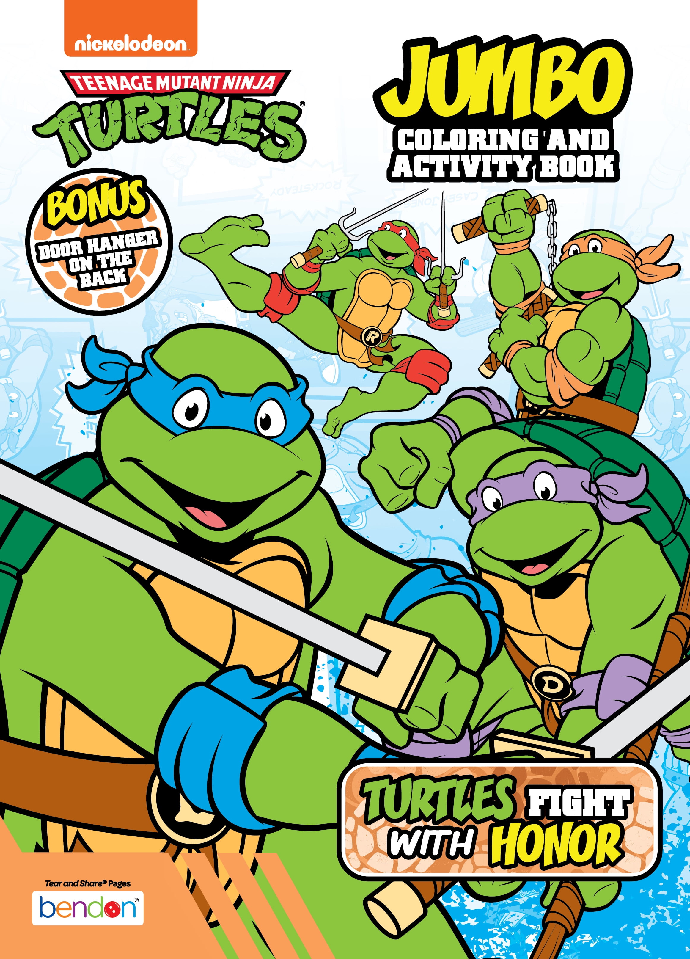 Teenage mutant ninja turtles jumbo coloring book pages isbn