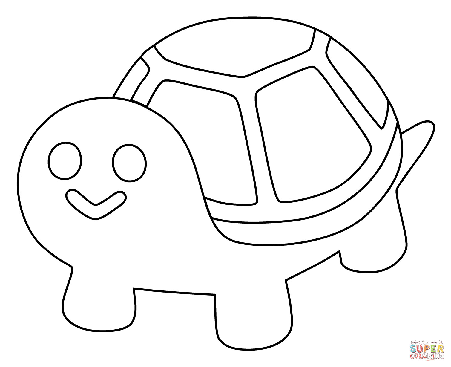 Turtle emoji coloring page free printable coloring pages