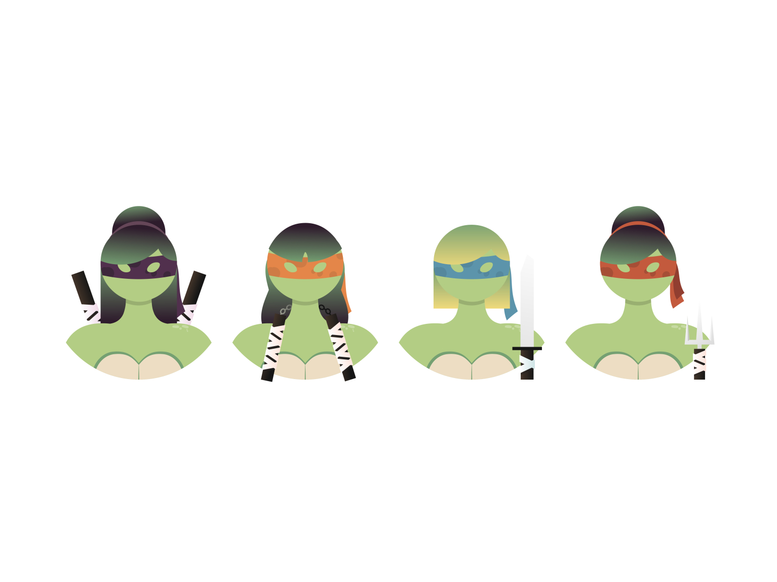 Ninja turtle girls by gãneå ãzcan on