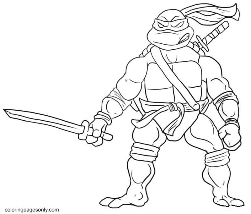 Mutant ninja turtle printable coloring page