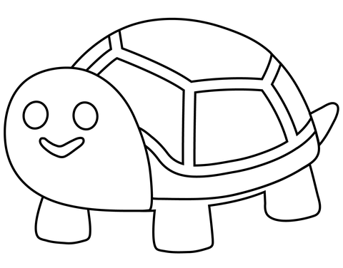 Turtle emoji coloring page free printable coloring pages