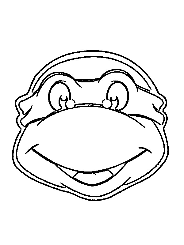 Face of donatello ninja turtles coloring page