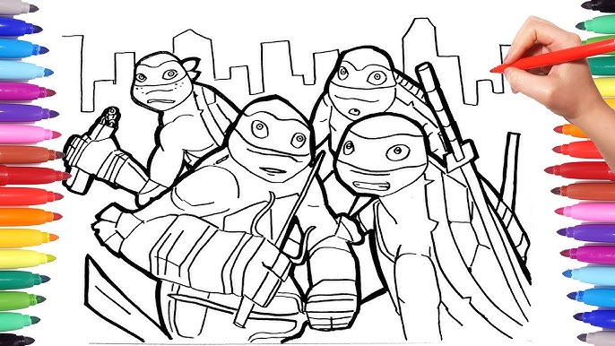 How to draw all tnt faces tnt characters ninja turtles coloring pages