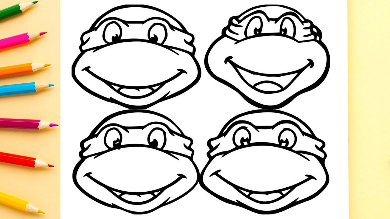 Teenage utant ninja turtles drawing coloring pages color pencil