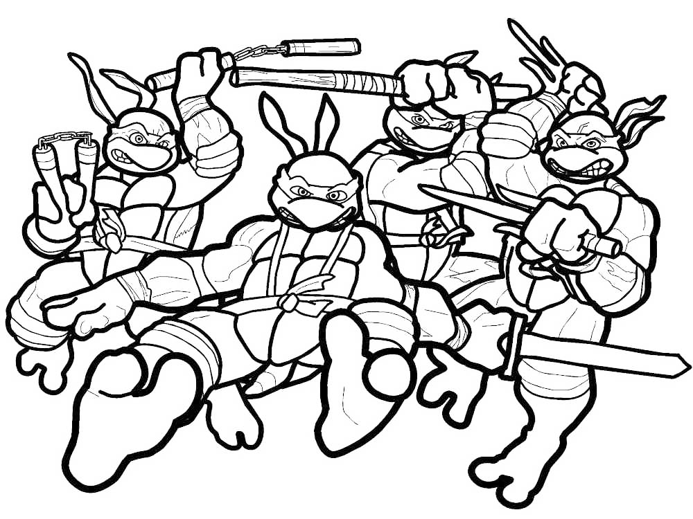 Teenage mutant ninja turtles coloring pages