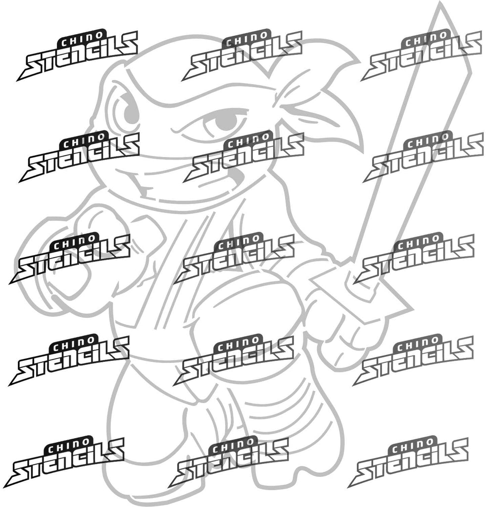 Ninja turtle leonardo d art stencil â chino stencils