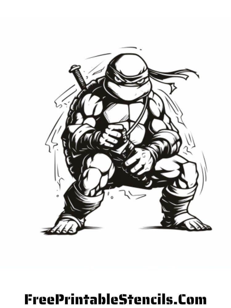 Free printable ninja turtles stencils and silhouettes