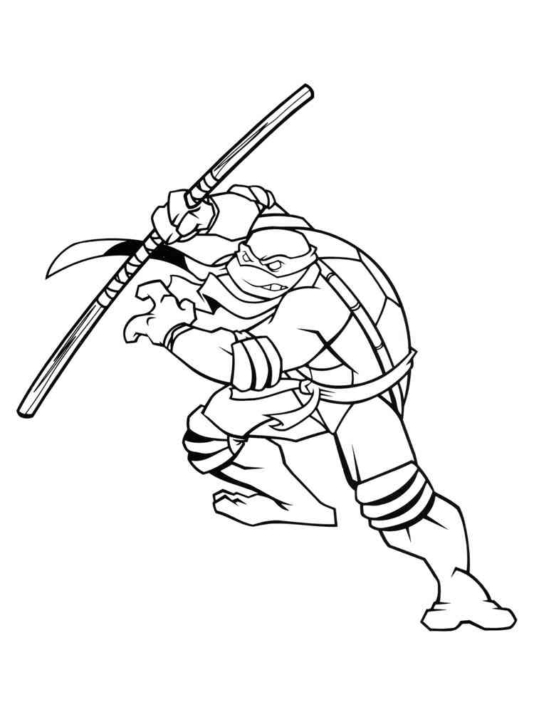 Donatello ninja turtles coloring pages