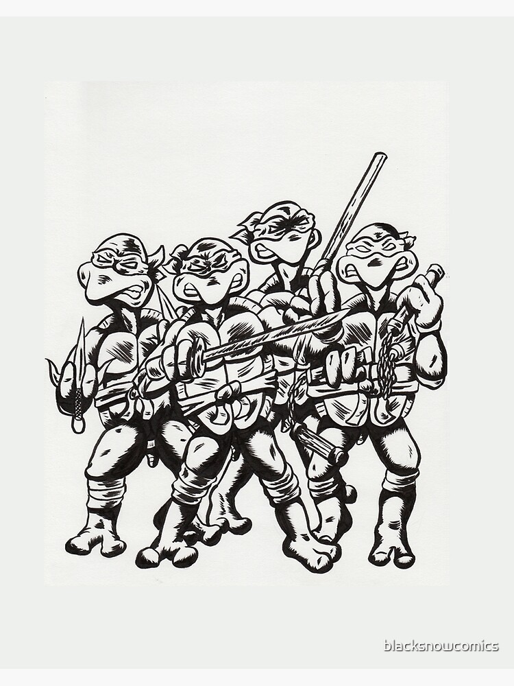 Teenage mutant ninja turtles art board print for sale by blacksnowics