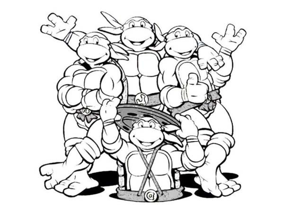 Get this free teenage mutant ninja turtles coloring pages
