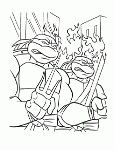 Ninja turtles coloring pages to download for free
