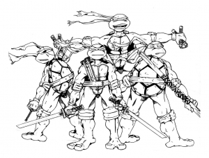 Ninja turtles image to print and color