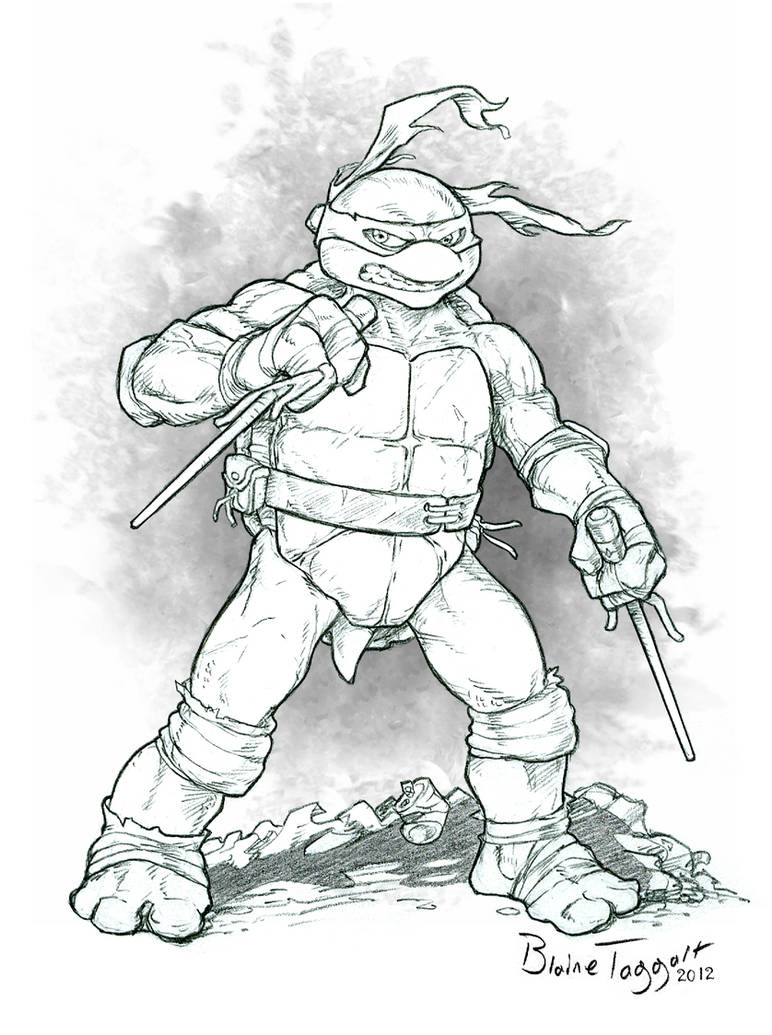 Raphael the ninja turtle by staino on