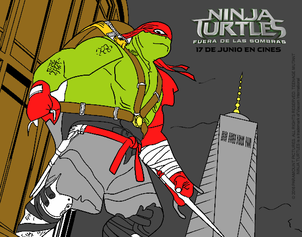 Colored page raphael ninja turtles painted by user not registered