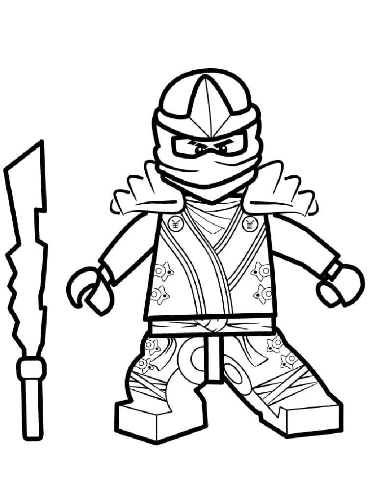 A drawing of a lego warrior figure coloring page coloriage ninjago coloriage lego coloriage