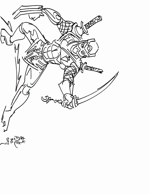 Ninja warrior kids ninja colouring pages