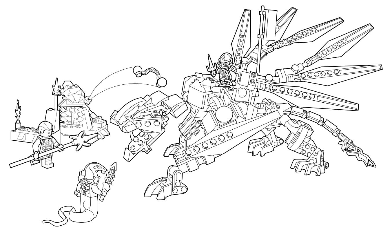 Lego ninjago dragon coloring pages