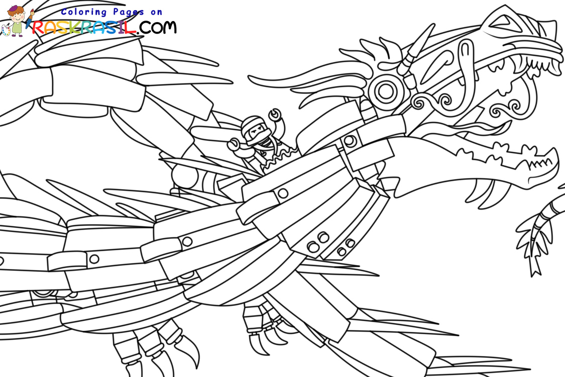 Lego ninjago dragon coloring pages