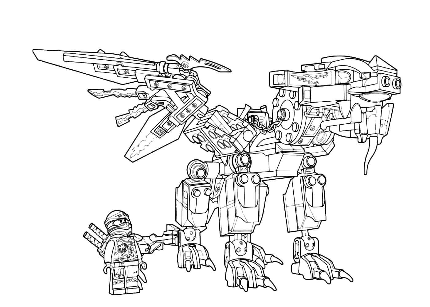 Lego ninjago dragon coloring pages