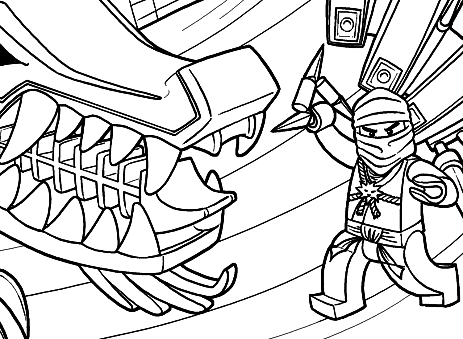 Ninjago dragon coloring pages