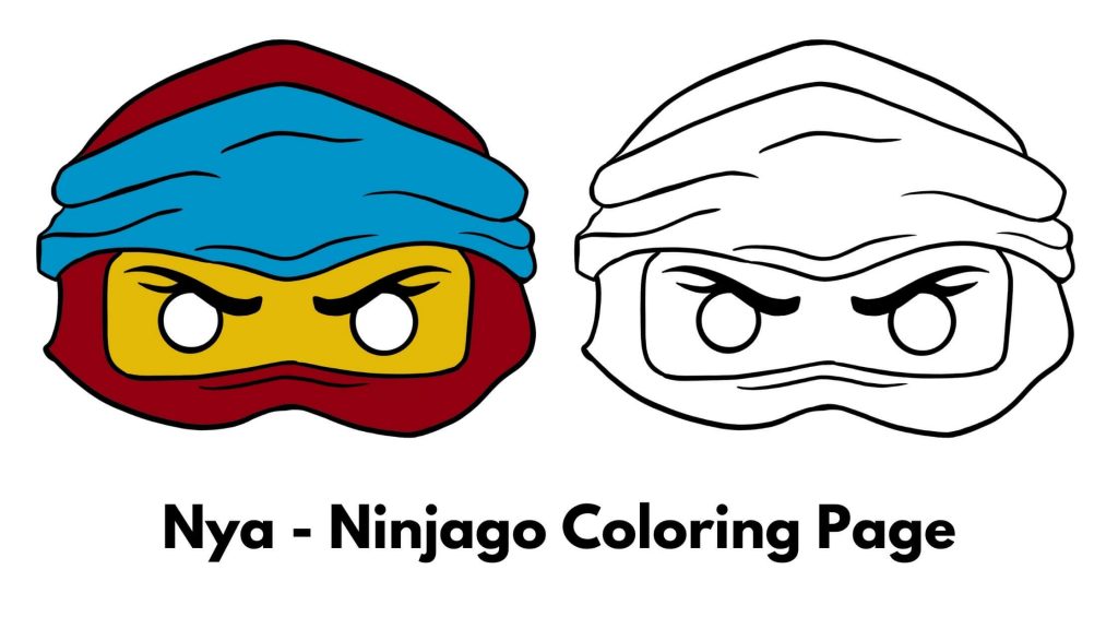 Ninjago coloring page mask printable