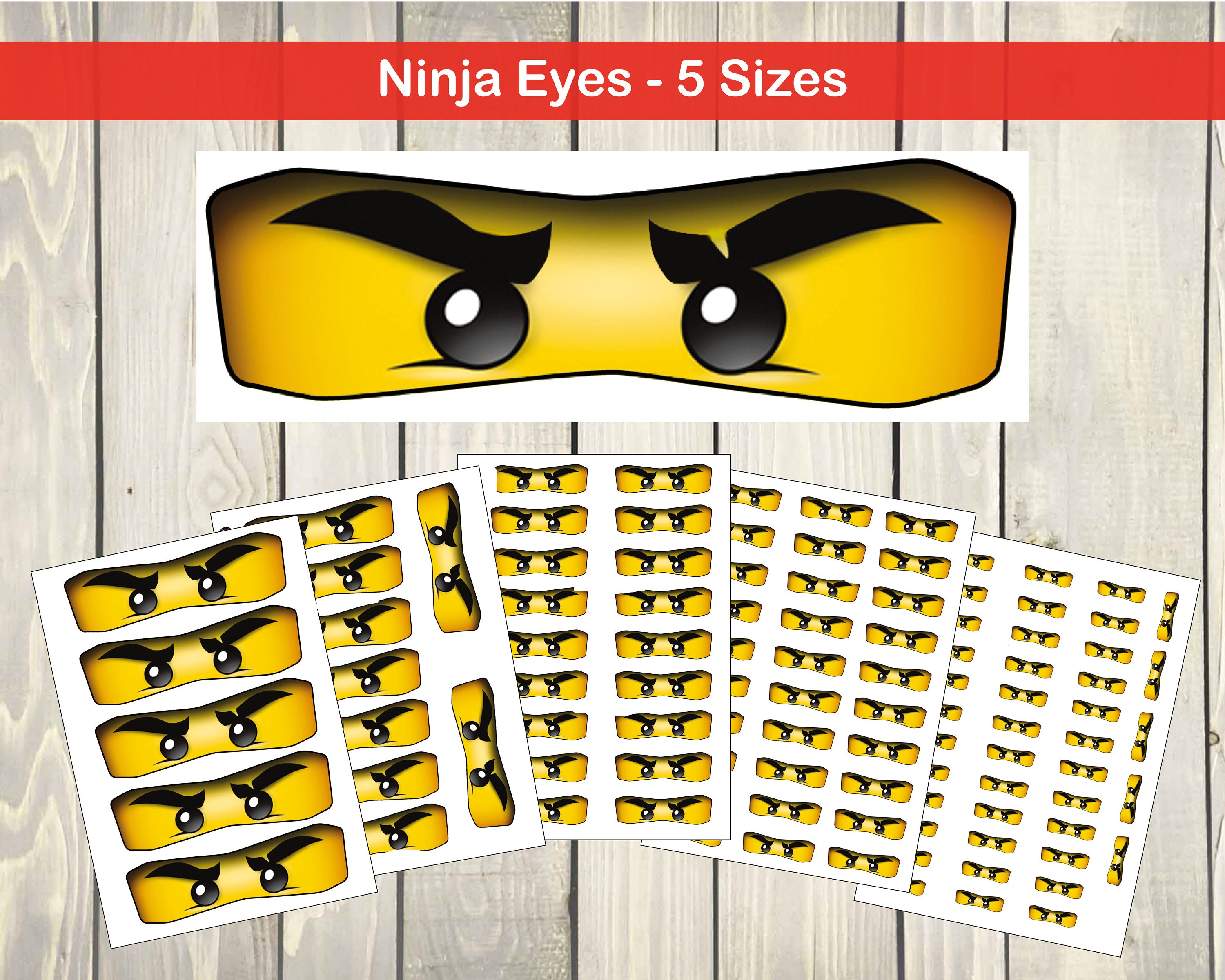 Ninja eyes sizes instant download high resolution