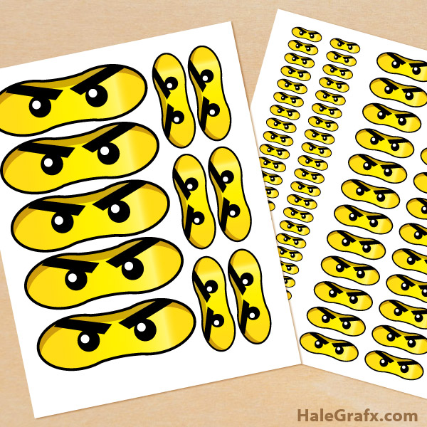 Free printable lego ninjago eyes