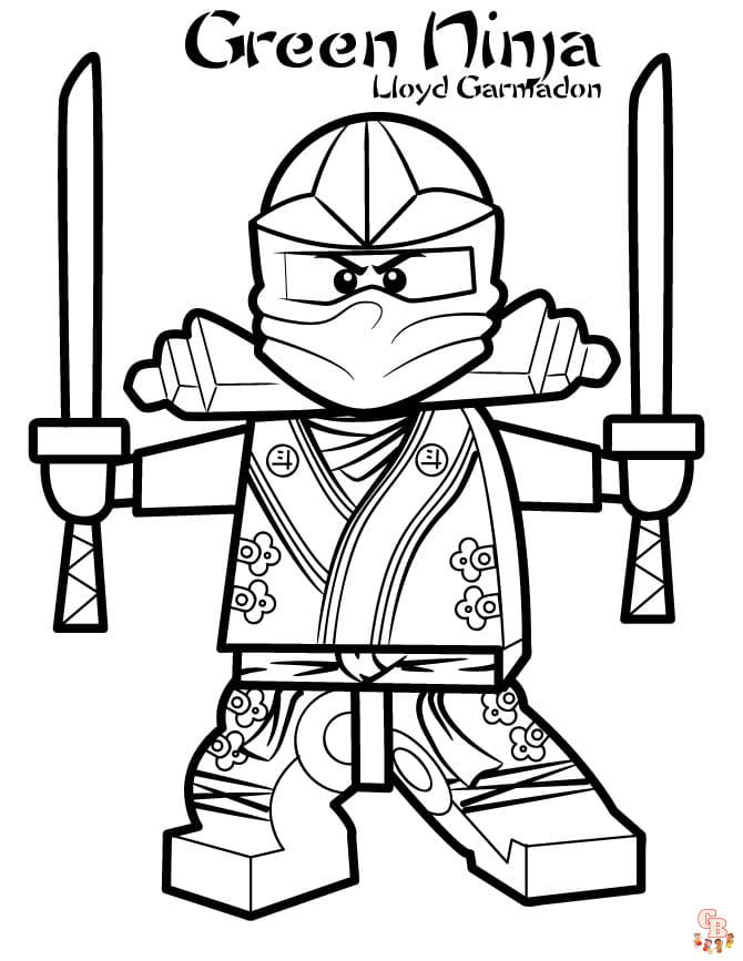 Free printable ninjago lloyd coloring pages for kids