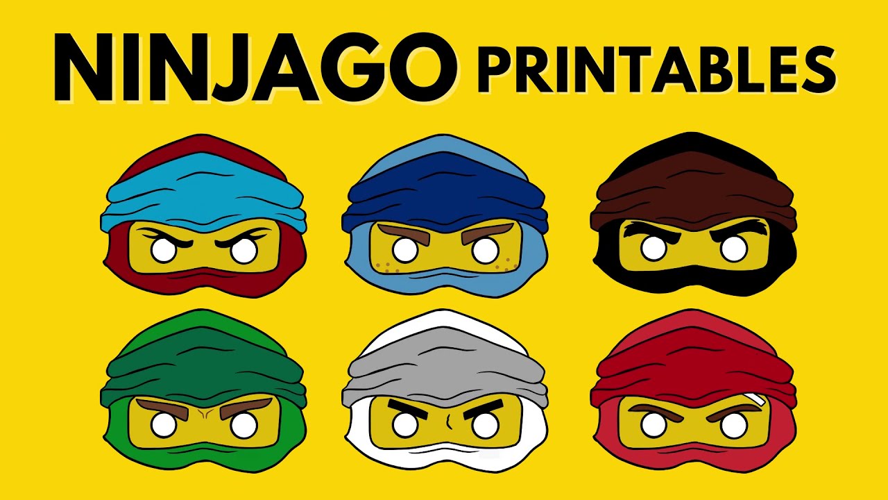 Ninjago coloring page mask printable