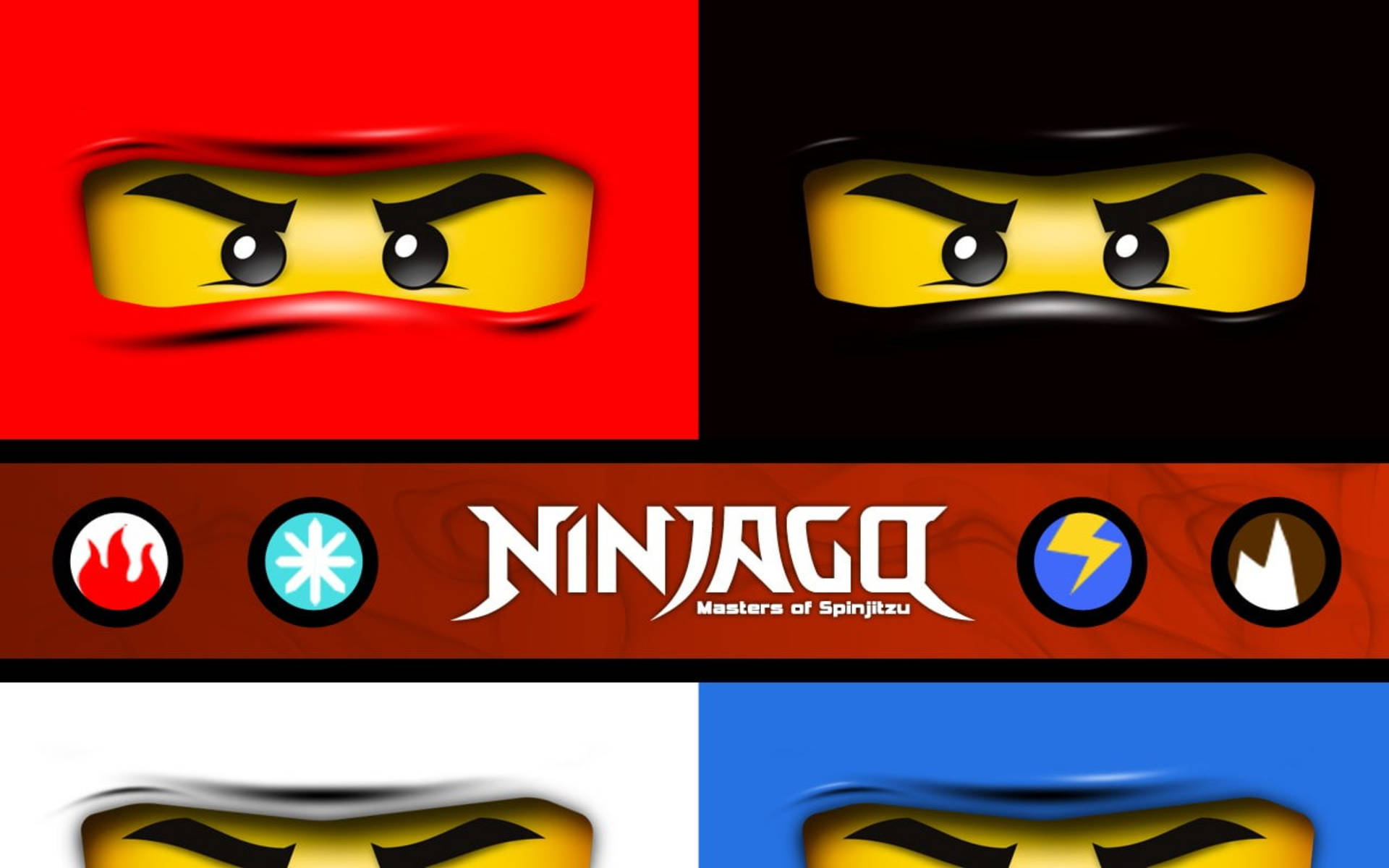Download lego ninjago in coloured hoods wallpaper