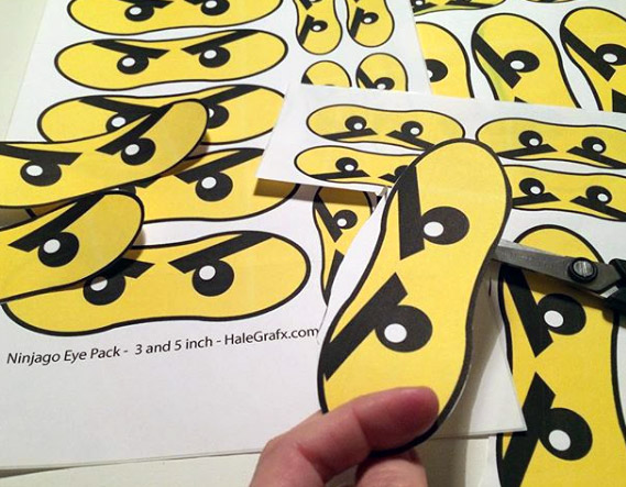 Free printable lego ninjago eyes