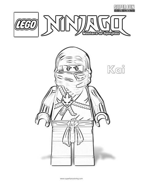 Kai lego ninjago coloring page