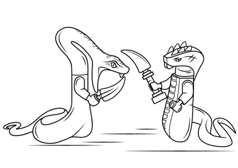 Lego ninjago snakes coloring page free printable coloring pages