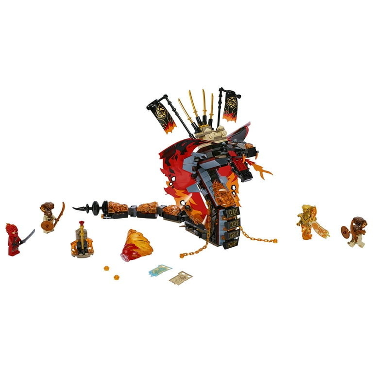 Lego ninjago fire fang snake action building toy for kids with ninja minifigures pieces