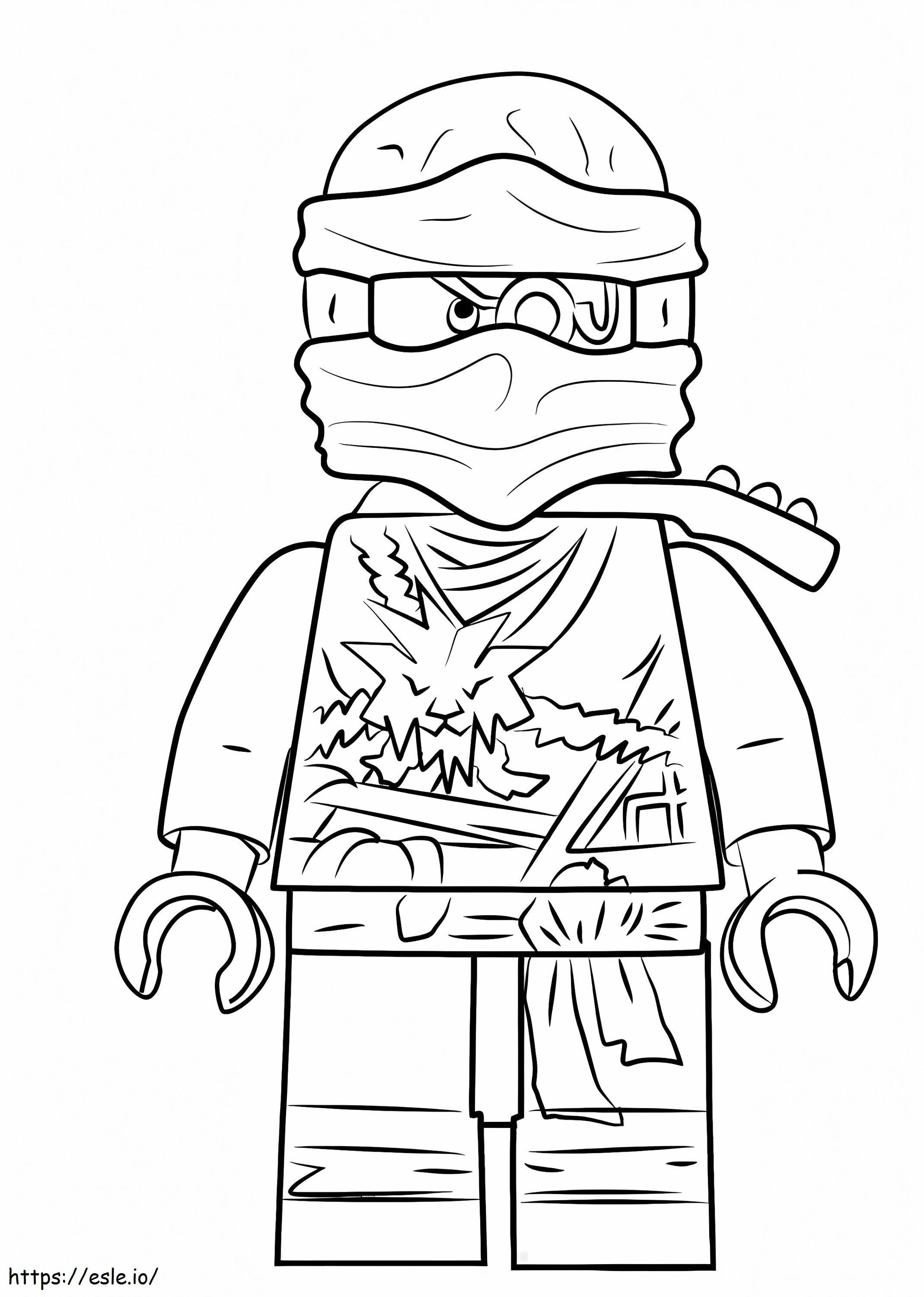Zane from ninjago coloring page