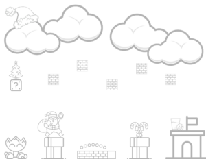 Mario christmas coloring pages