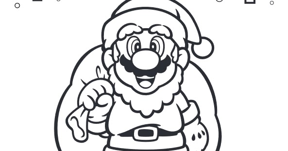 My super mario boy mario christmas colouring