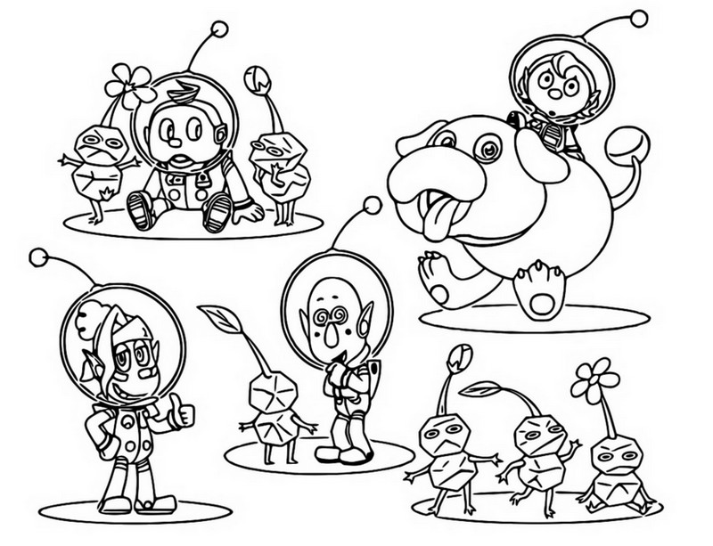 Coloring pages pikmin