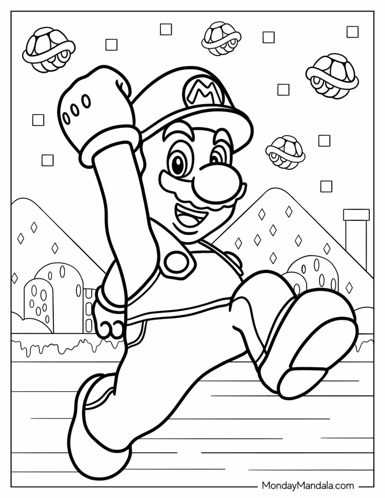 Nintendo coloring pages free pdf printables